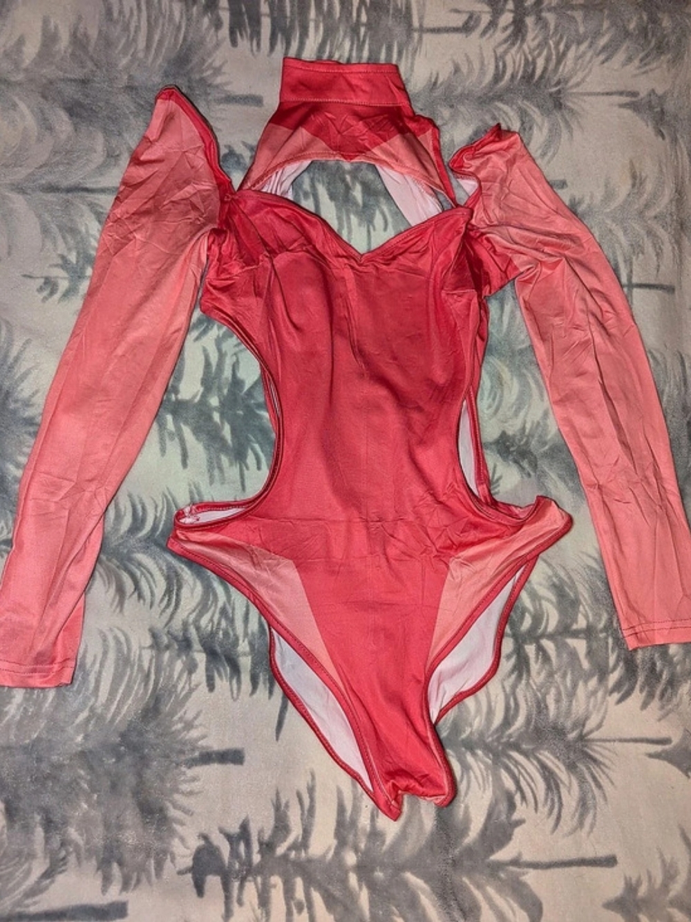 Pink Sheer Sleeve One-Piece HALLOWEEN COSTUNE